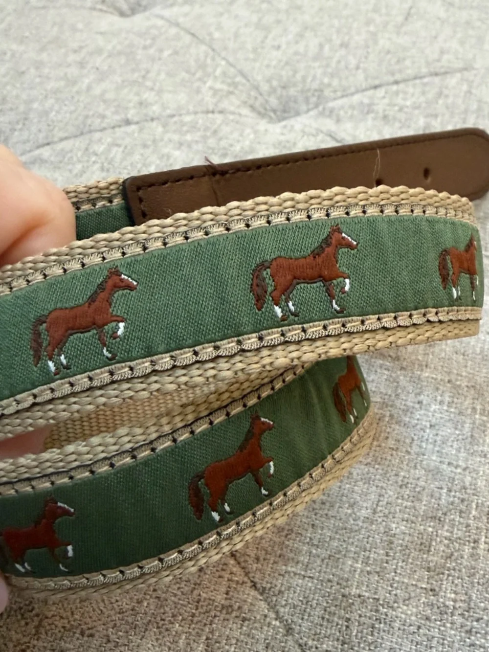 LIKE NEW JANIE AND JACK HORSE BELT RIBBON BELT 10–12